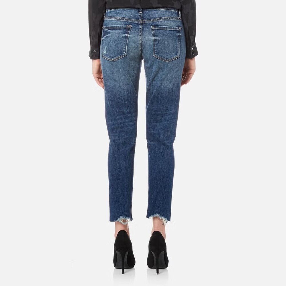 NWT J Brand Sadey Revoke Destruct Mid Rise Crop 29 Slim Straight Jeans - Picture 6 of 15